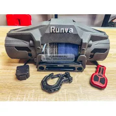 Лебёдка автомобильная электрическая 12V Runva 6000 lbs 2722 кг (синтетический трос)