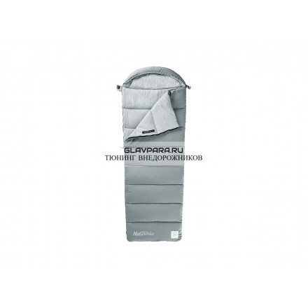 Мешок спальный Naturehike Envelope M400, (190+30)х80 см, (правый) (ТК: +1C), серый