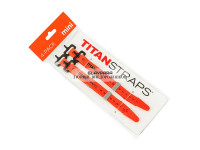 Ремень крепёжный TitanStraps MINI красный L = 15 см, (Dmax - 3,81 см, Dmin - 1,9 см), (4 шт)