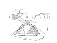 Палатка Naturehike Lingfeng Air 7.3 2-местная, быстросборная, надувной каркас, бело-голубая