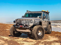 Силовой бампер передний RIVAL алюминиевый короткий для Jeep Wrangler JK, JL 2007+ (без ПТФ) 2D.2702.2-NL