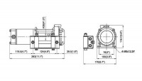 Лебедка для квадроцикла снегохода ComeUp Cub 2S 12V 2000 lbs 907 кг синтетический трос